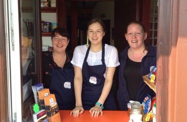 Volunteers at The Sand Bothy kiosk