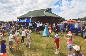 Children dancing at The Sand Bothy - RNLI Fun Day